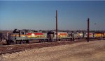 CSX 2671 sits with other locos in the yard